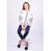 Embroidered blouse "Verkhovna" black on white